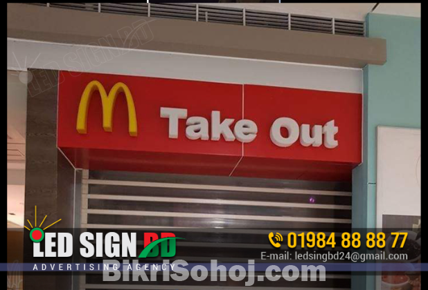 Acrylic Top Letter with Led Sign